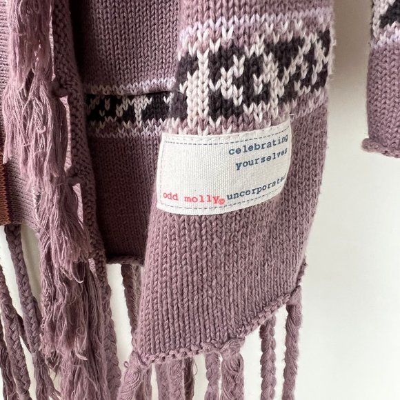 Anthropologie Granny Square Crochet Funky Knit Boho Cardigan Sweater Jacket Coat - Picture 4 of 9